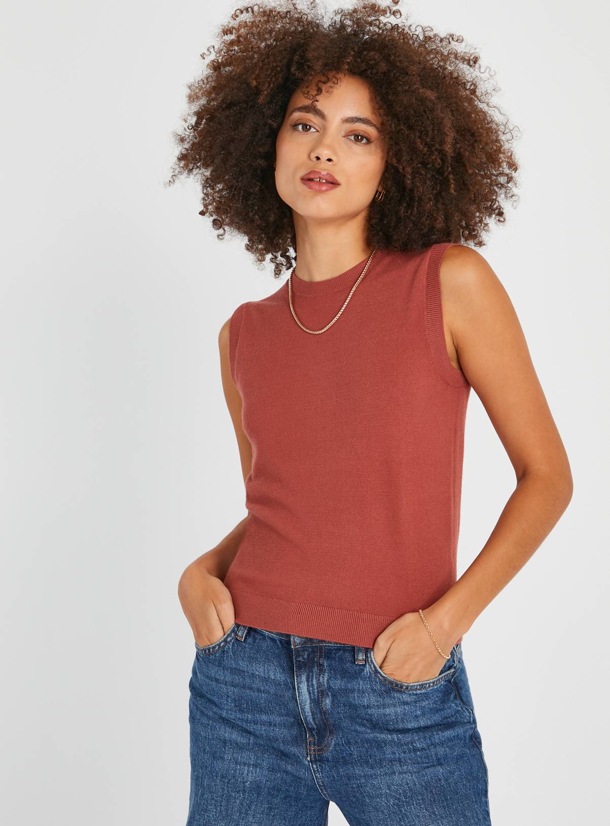Rust Soft Touch Tank Top  10 - Image 1
